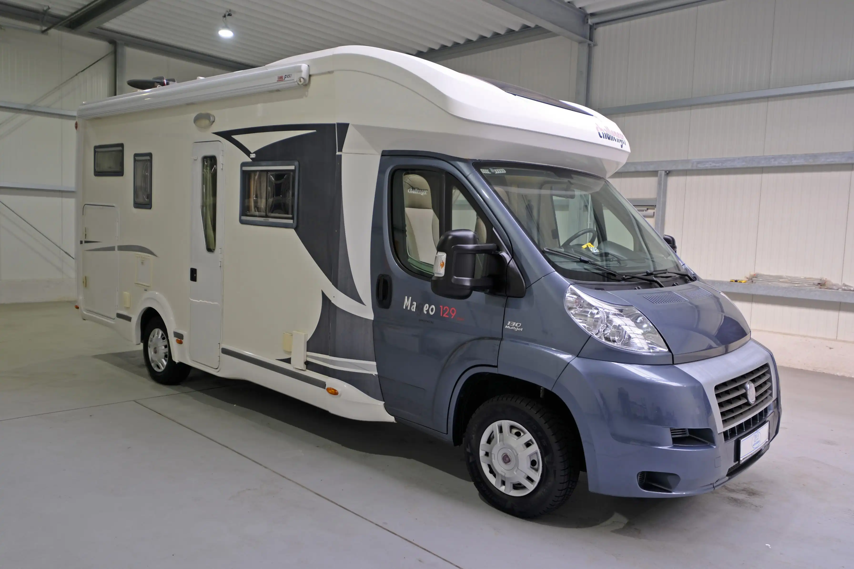 CHALLENGER Mageo 129 Plus/Festbett+Hubbett/Klimaanlage/Solaranlage/Garage/Markise/Finanzierung möglich